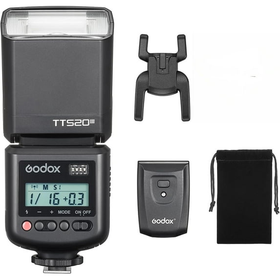 Godox TT520III On-Camera Flash Speedlite,433MHz Wireless Trigger with RT Transmitter,GN33 S1/S2 Modes Compatible with Canon,Nikon,Fujifilm,Panasonic,Olympus Cameras,NOT for ZV-1F