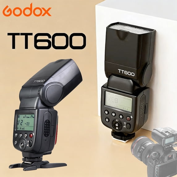 Godox TT600 GN60 Camera Flash Speedlite,HSS 1/8000s Master Slave Off Speedlight 0.1-2.6s Recycle Time, 2.4GX System Receiver Compatible for Canon Nikon Pentax Olympus Fujifilm Panasonic