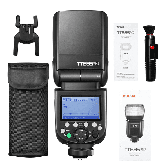 Godox TT685II TTL Flash for Canon Cameras, HSS 1/8000s, 2.4G Wireless X System, TCM Conversion
