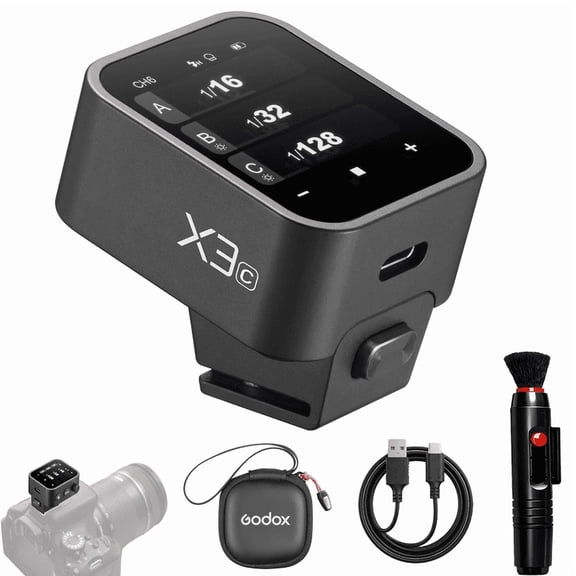 Godox X3 C for Canon TTL Wireless Flash Trigger, 2.4GHz Touchscreen, HSS 1/8000s, Built-in Battery