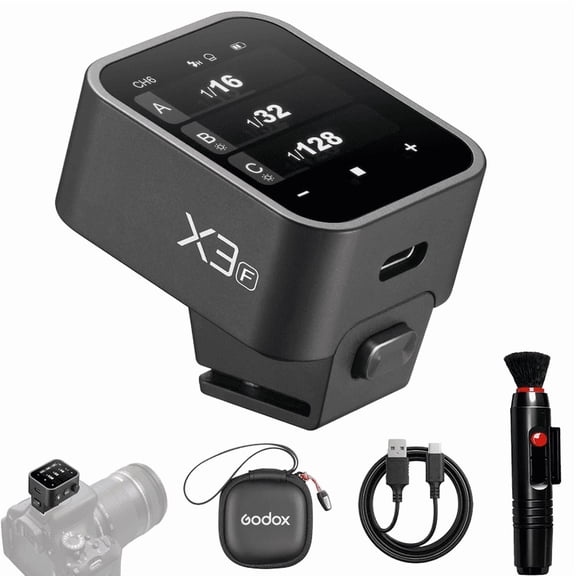 Godox X3 F for Fujifilm TTL Wireless Flash Trigger, 2.4GHz Touchscreen, HSS 1/8000s, Built-in Battery