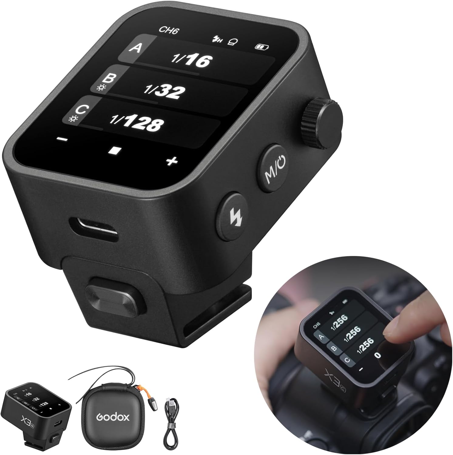 Godox X3N TTL Wireless Flash Trigger Compatible with Nikon,HighDefinit OLED Touchscreen Flash