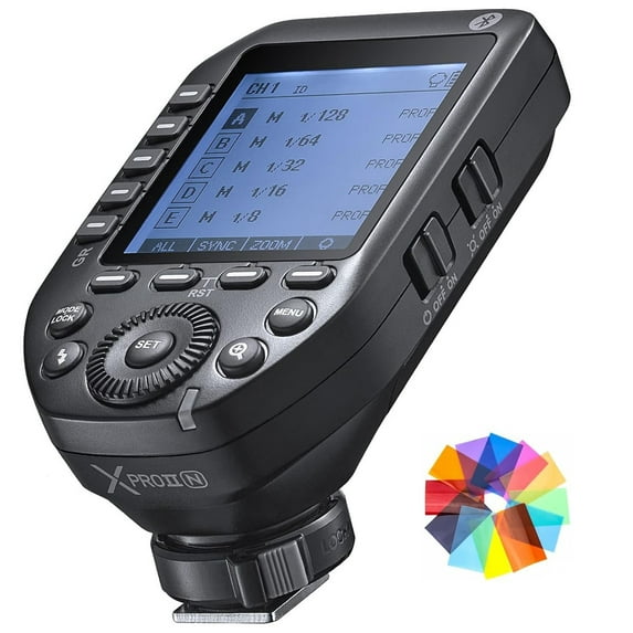 Godox XProII XProII-N XProIIN Flash Trigger for Nikon, Wireless Transmitter 2.4G TTL HSS 1/8000S Bluetooth Connection, New Hotshoe Locking Large Screen Trigger for Nikon Cameras (Xpro Xpro-N Upgraded)