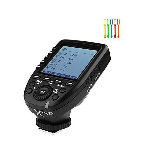 Godox Xpro-C E-TTL High Speed Sync 1/8000s 2.4G Wireless X System Flash Trigger Transmitter Compatible for Canon Cameras, 11 Customizable, 5 Group 4 Function Buttons Offer Convenient Manipul