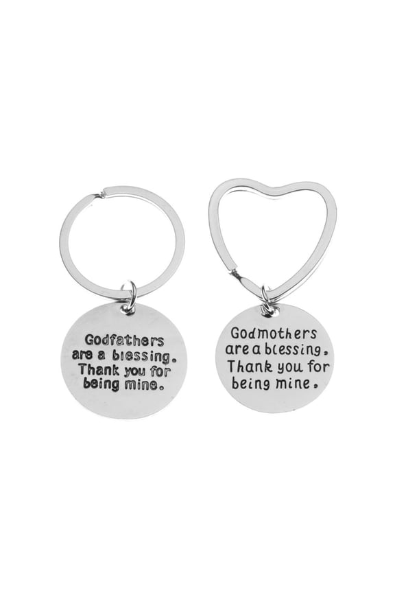 Godparent Gifts, Godmother & Godfather Gifts Set, God Mother & God Father Keychains- Gift for Godparents