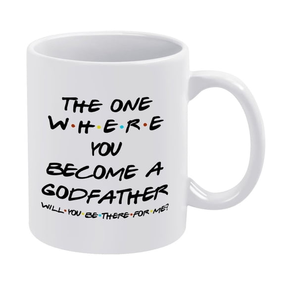 Godparent Proposal Mug,11oz - "Will You Be My Guide?" Baptism Gift from Godchild, Ceramic Coffee Tea Cup for Men
