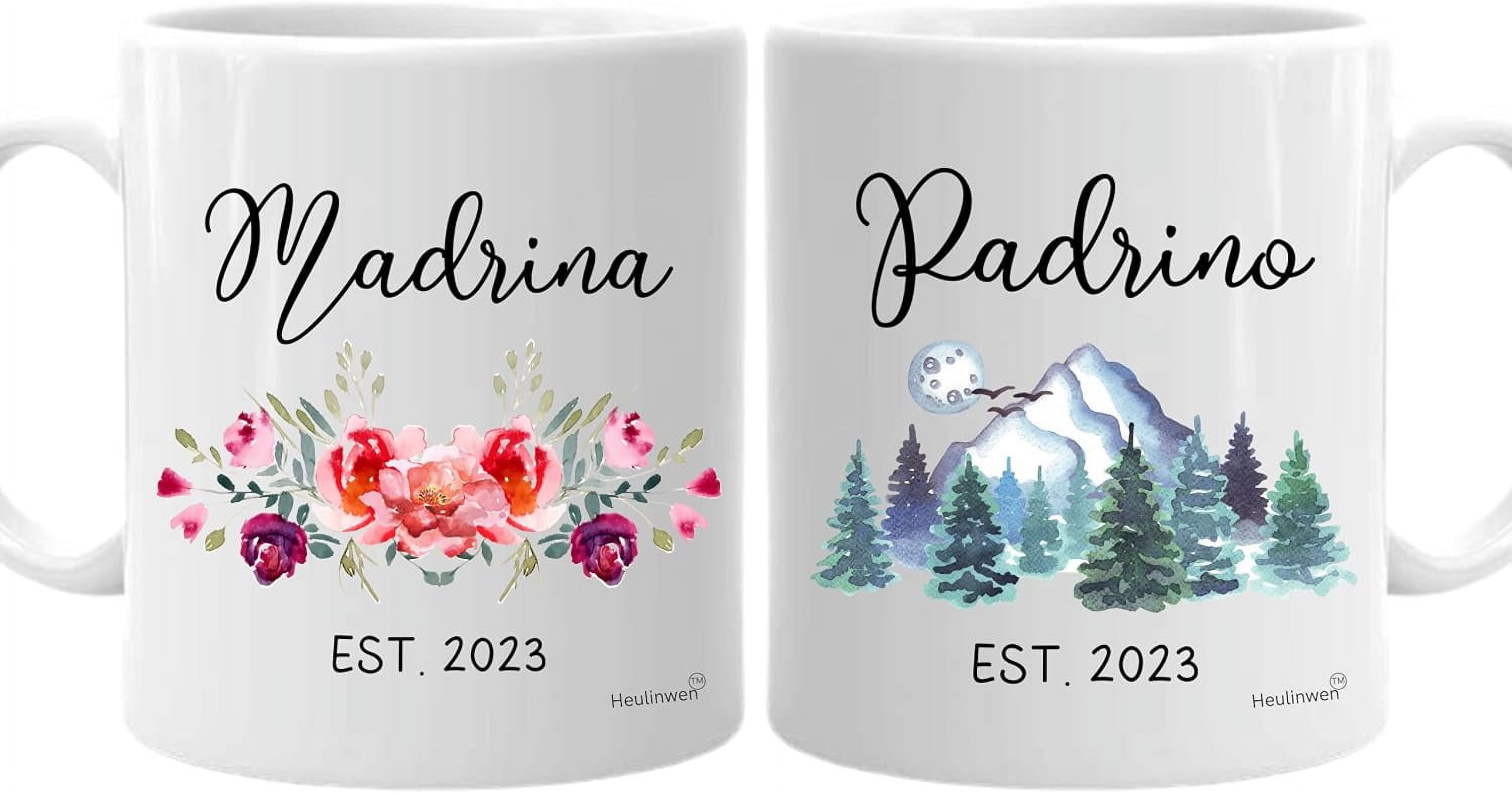 CJiangpo Set Cornice Per Proposta Madrina E Padrino - Will You Be My Godparents In Spagnolo, Regalo Per Battesimo