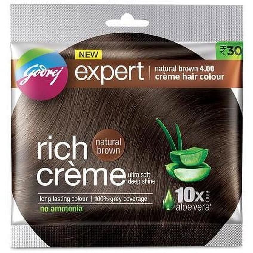 Godrej Expert Creme Natural Brown 4.0 Hair Color 20 Gm (0.7 Oz