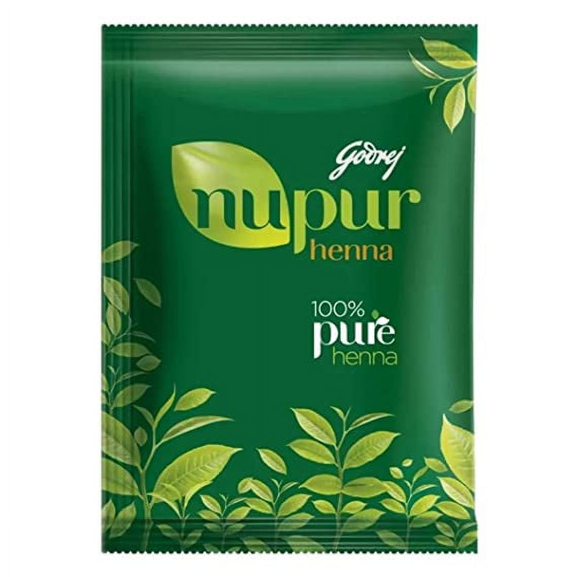 Godrej Nupur 100% Pure Henna Powder for Hair Colour (Mehandi) | for Hair, Hands \u0026 Feet (500g)