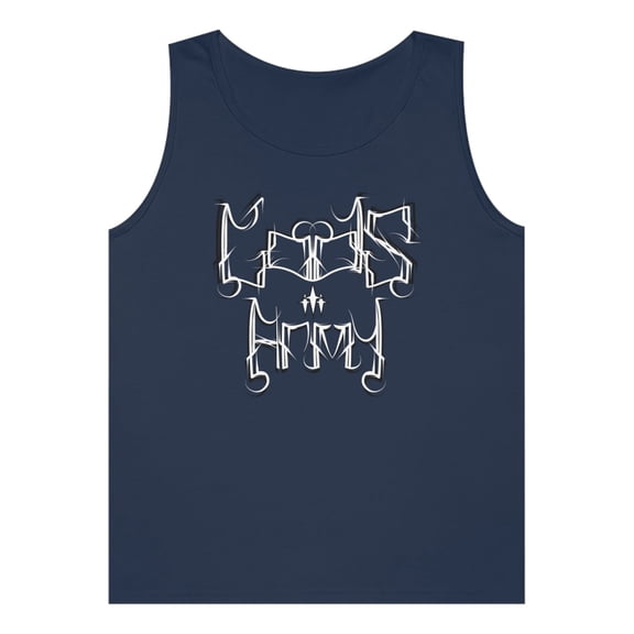 Gods Army, Three Crosses, Christian Art on a Tank Top.