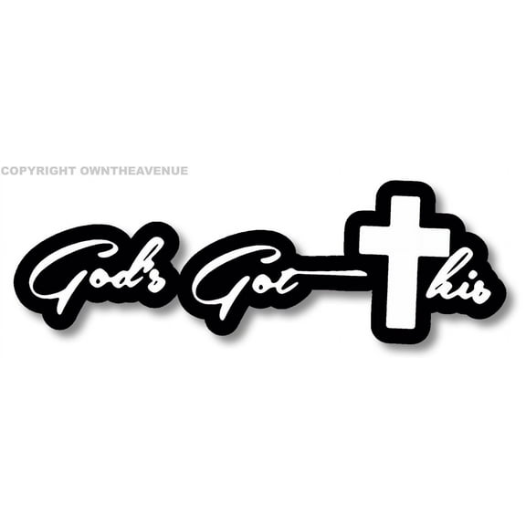 Gods Got This Christian Christ Cross Auto Window Decal Sticker 6" Digital Print