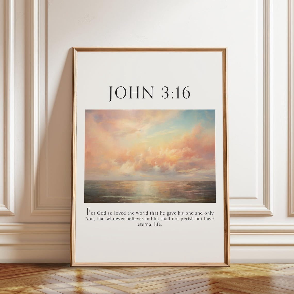 Gods Love Bible Art Famous Bible Verse Quote John 3:16 Christian Home ...