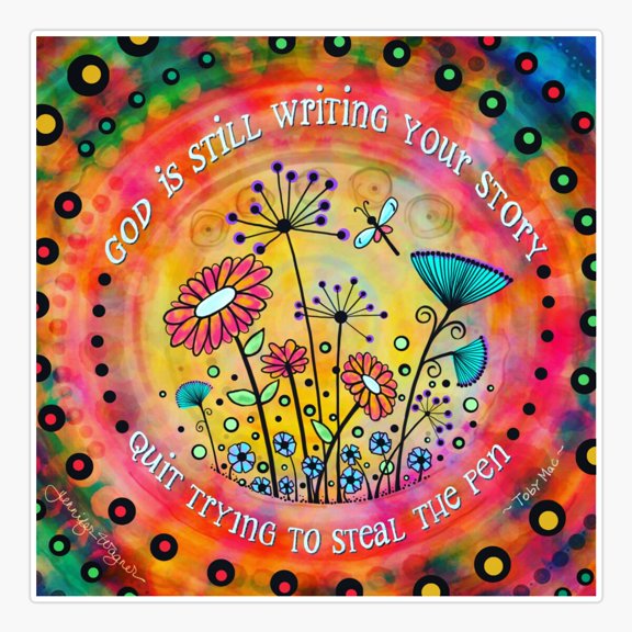 Gods Plan Faith Quote Sticker