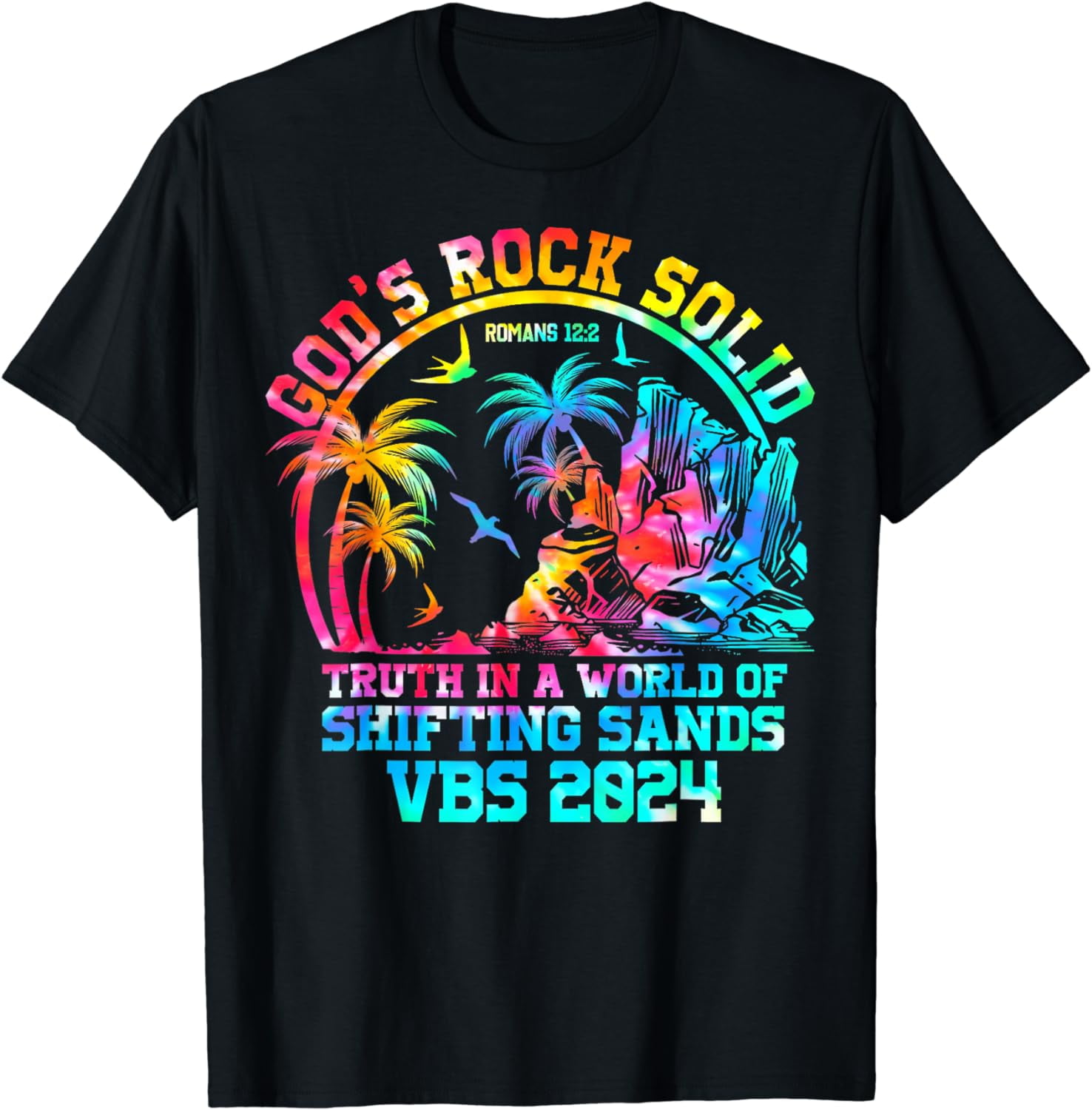 Gods Rock Solid Breaker Rock Beach Vbs 2024 Christian T-Shirt mens t ...