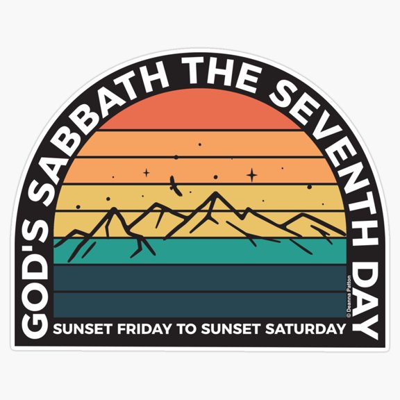 Gods Sabbath Mountains Friday To Saturday Adventist Slogan Vinyl Sticker