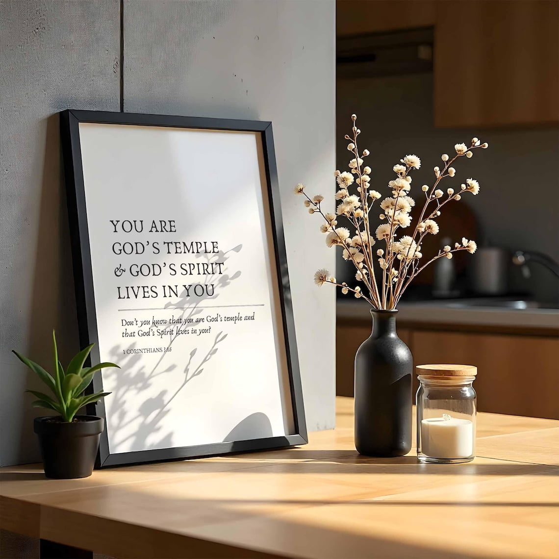 Gods Temple Christian Scripture Poster - Walmart.com