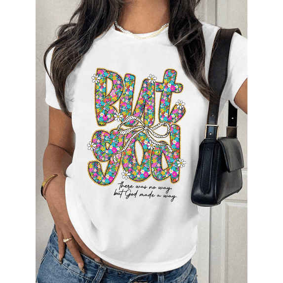 Gods Way Tee Christian T-Shirt Miracle Graphic Top Inspirational Design Soft Cotton Comfort Fit Colors White S-5XL