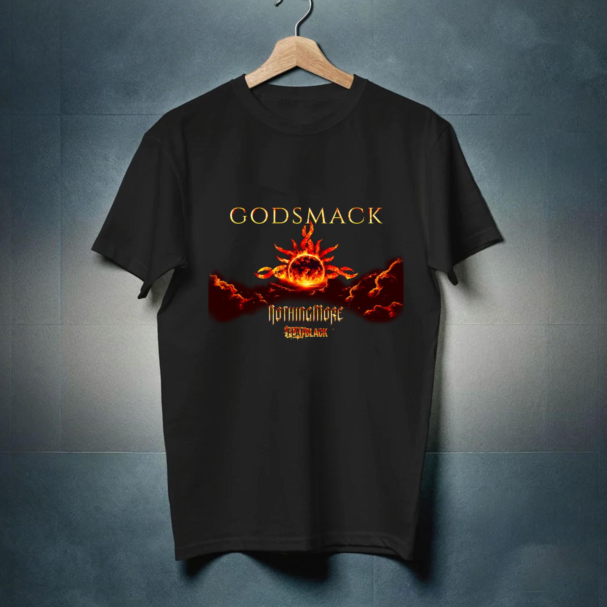 T-shirt Officiel Godsmack - Collection Fall Tour 2024 - Tailles S à 5XL - Modèle UR617 - Noir