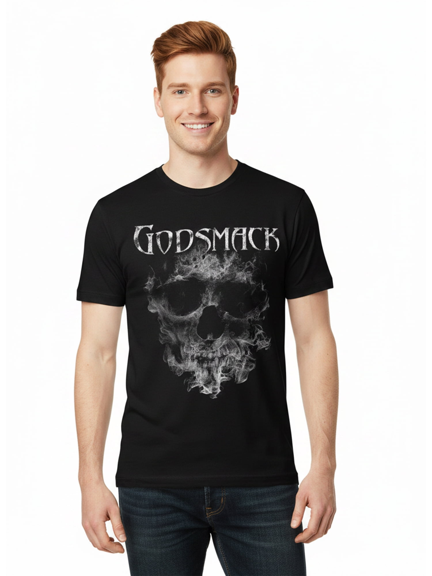 Godsmack, Men's & Big Men's Graphic Tee, Smoke Skull, Sizes S-3XL