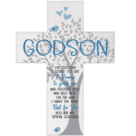 Godson Baptism Pallet Wall Cross