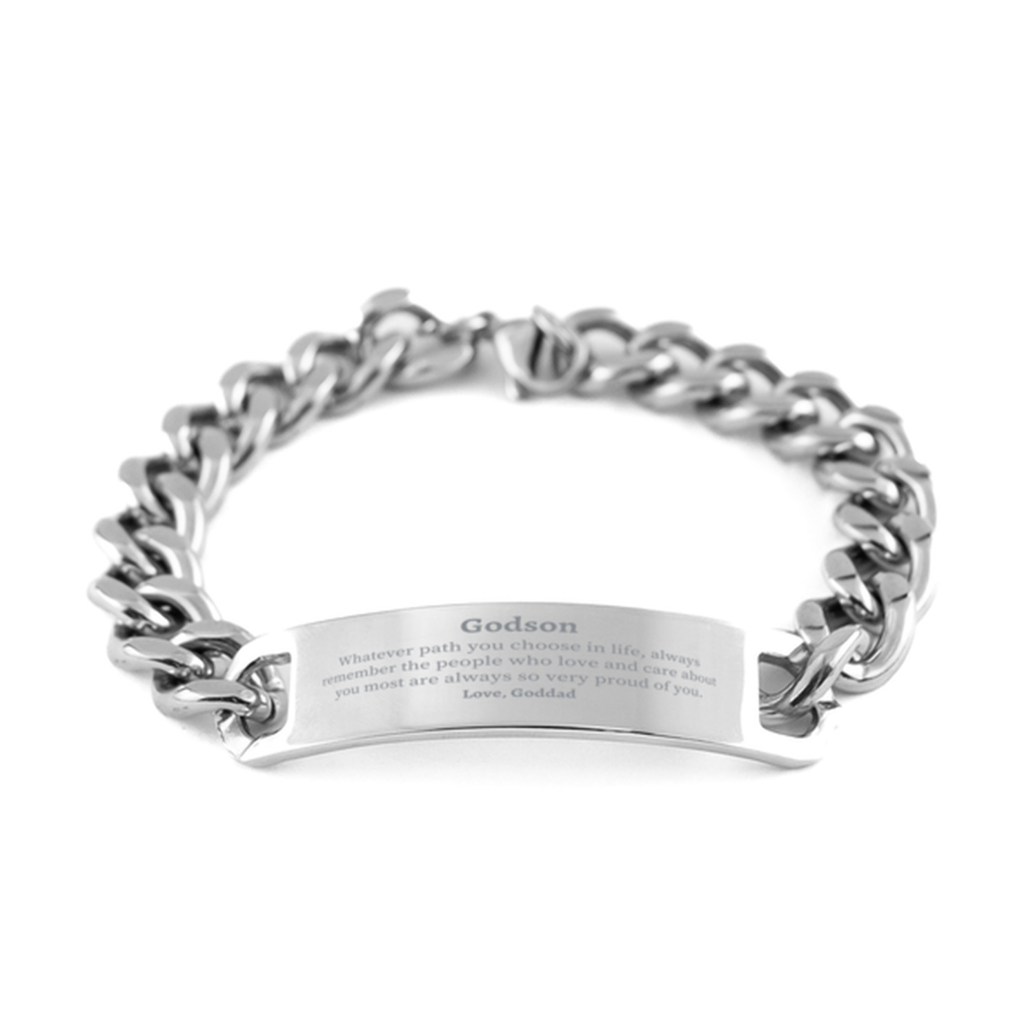 Godfather And Godson Bracelet – Stainless Steel Adjustable Engraved Mantra Jewelry With Inspirational Quote - View #7