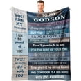 thumbnail image 1 of Godson Gifts from Godmother/Godfather/Godparents, 1st Communion/Baptism Gifts for Boys, Birthday Christian Gifts for Godson Blanket 60‘‘x50‘‘, Graduation gift for God-son, 1 of 6