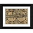 thumbnail image 1 of Godson, W. 14x11 Black Ornate Wood Framed with Double Matting Museum Art Print Titled - World Map with Planets, 1 of 4