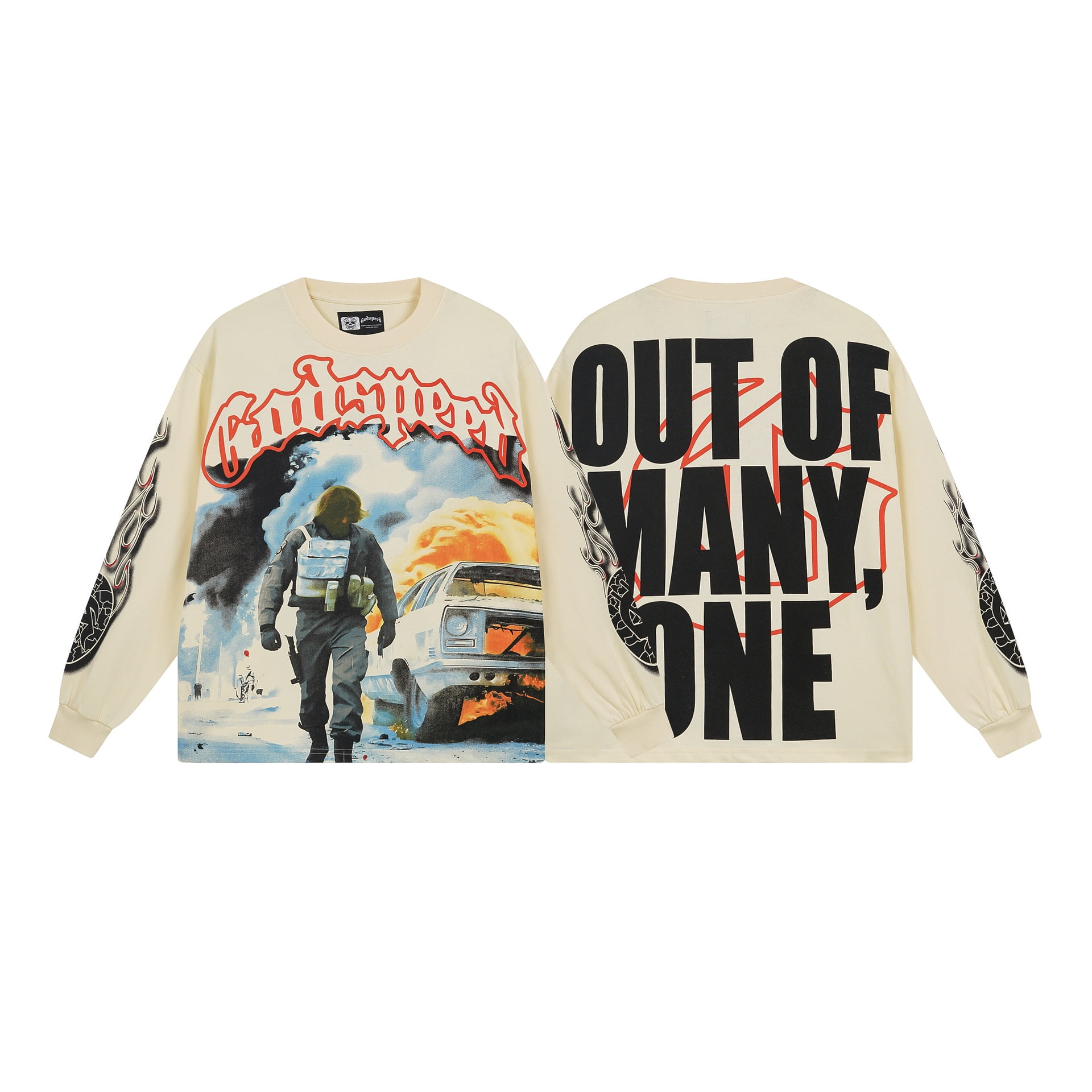 Godspeed Men #39 s Graphic Print Sweatshirt Long Sleeve Round Neck Tops Godspeed Men #39 s Graphic Print Sweatshirt Long Sleeve Round Neck Tops