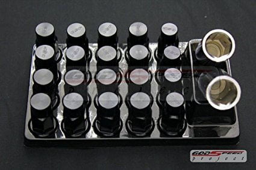 Godspeed Type4 Wheel Rim Racing Lug Nuts 50mm 20 Piece W / Lock M12 X