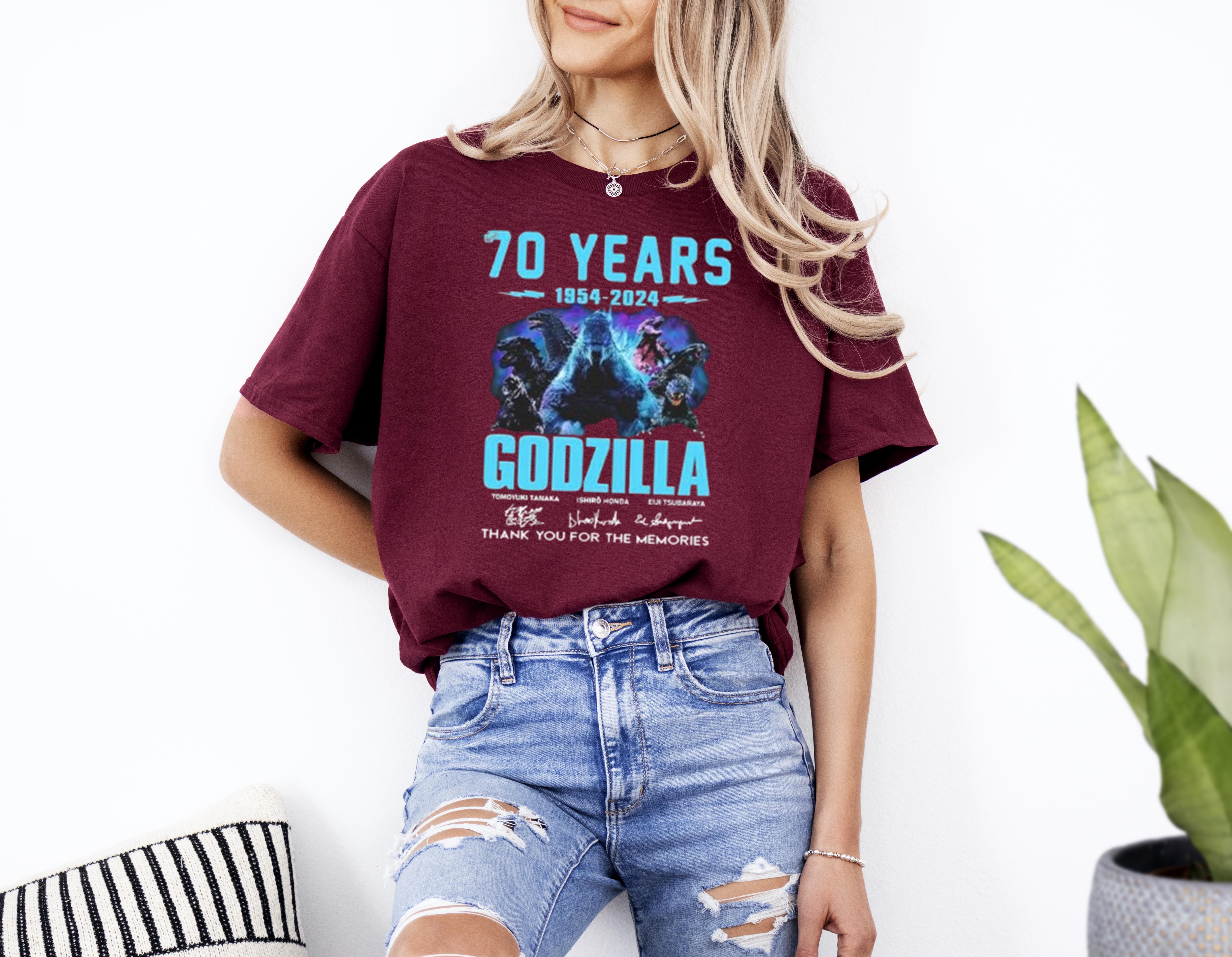 Godzilla 1954 Â€“ 2024 70Th Anniversary Thank You For The Memories T