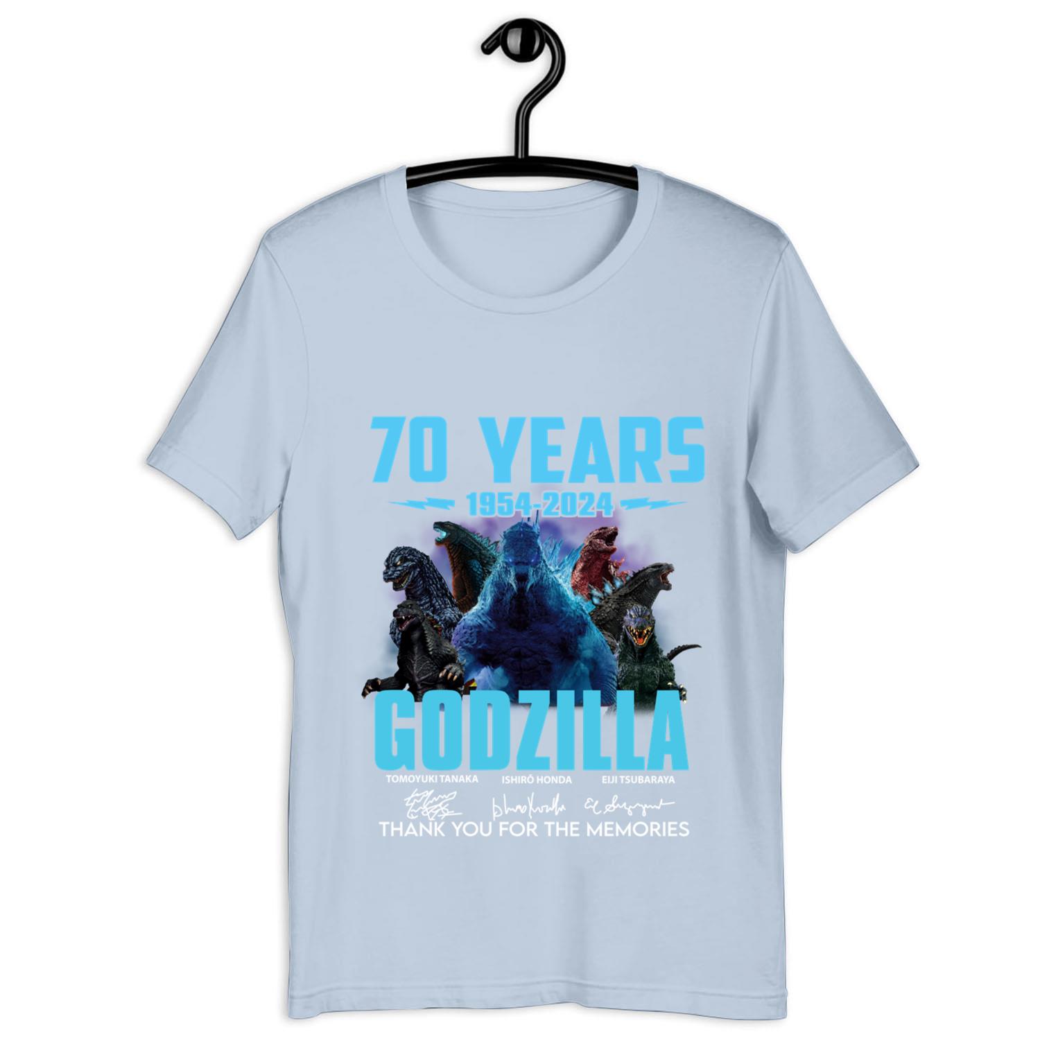 Godzilla 1954 ®€“ 2024 70Th Anniversary Thank You For The Memories T