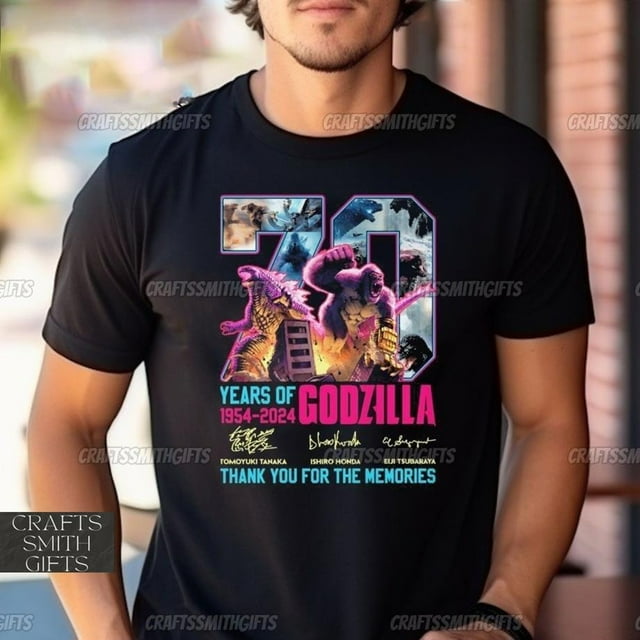Godzilla 70th Anniversary Shirt, Godzilla X Kong The New Empire 2025 Shirt, Godzilla Signature
