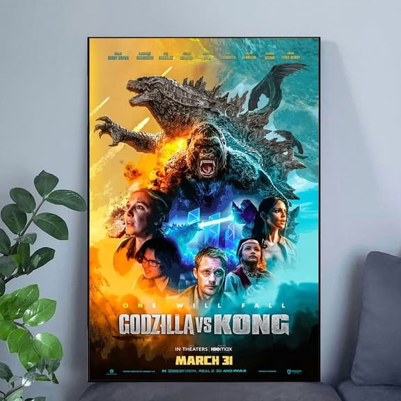 Godzilla And Kong Poster - Minimalist Poster Kaiju / Monster Poster Size 24''x36'' GoldenGate Collective