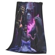 Godzilla Blanket Soft Cozy Fleece Throw Blanket Plush Lightweight Warm Fuzzy Flannel Superhero Blankets And Throws For Boys Girls Adults Couch Sofa Bed 50x40