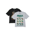 thumbnail image 1 of Godzilla Boys Graphic Tee with Short Sleeves, 2-Pack, Sizes XS-2XL, 1 of 3