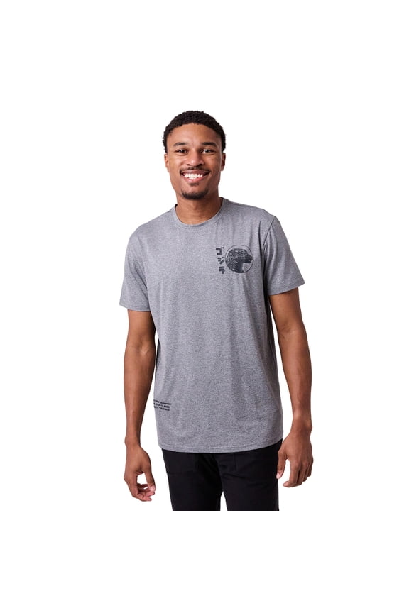 Godzilla Character Circle Men's Athletic Heather Crew Neck Short Sleeve Performance Gym Tee Shirt -XL