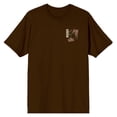 thumbnail image 1 of Godzilla Cherry Blossoms Front & Back Art Adult Brown Crew Neck Short Sleeve Shirt-Large, 1 of 7