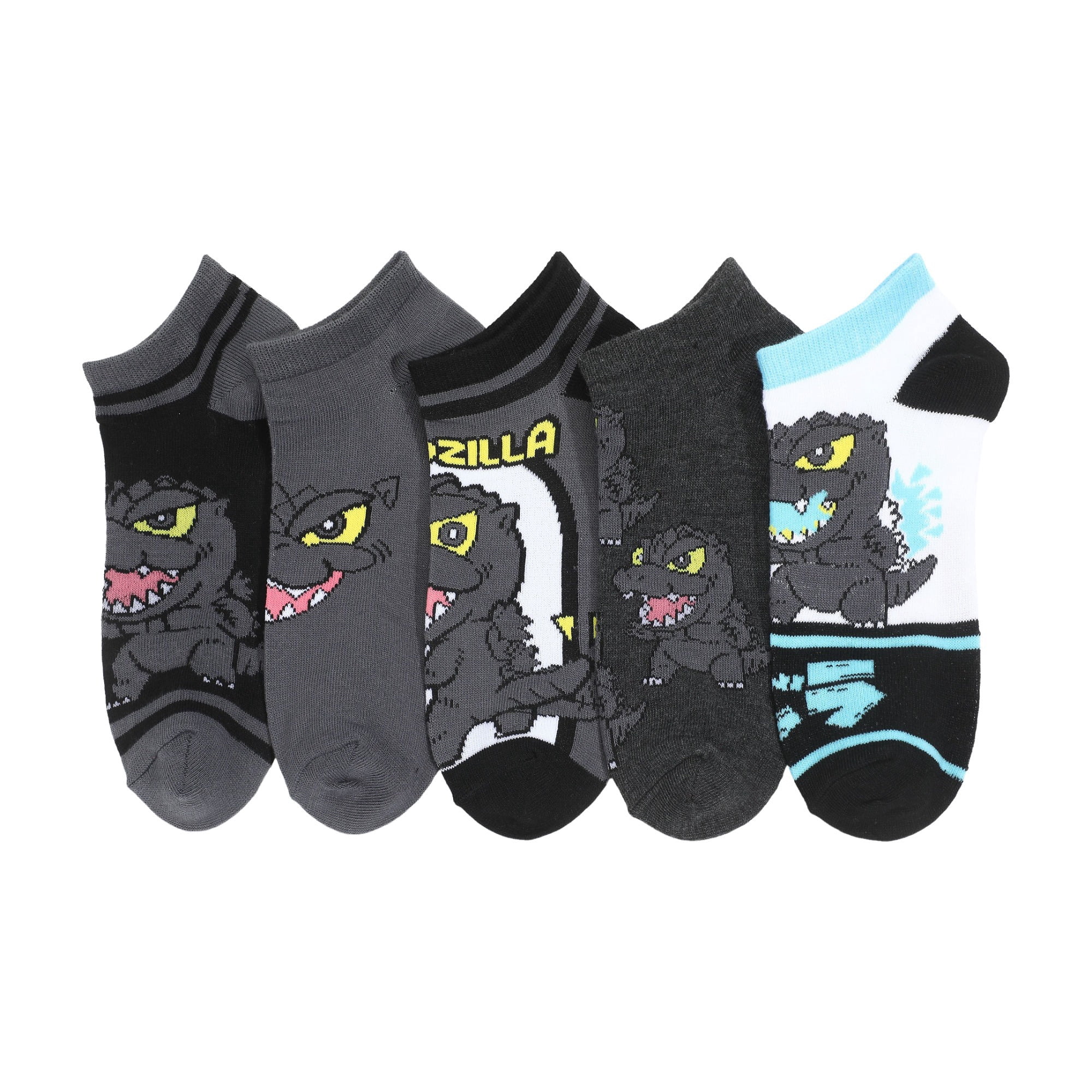 Godzilla Sign Language Godzilla Classic Chibi 5 Pair Ankle Socks for Women - Walmart.com