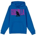 thumbnail image 1 of Godzilla Classic Oversized Logo Long Sleeve Blue Women's Hooded Sweatshirt-3XL, 1 of 7