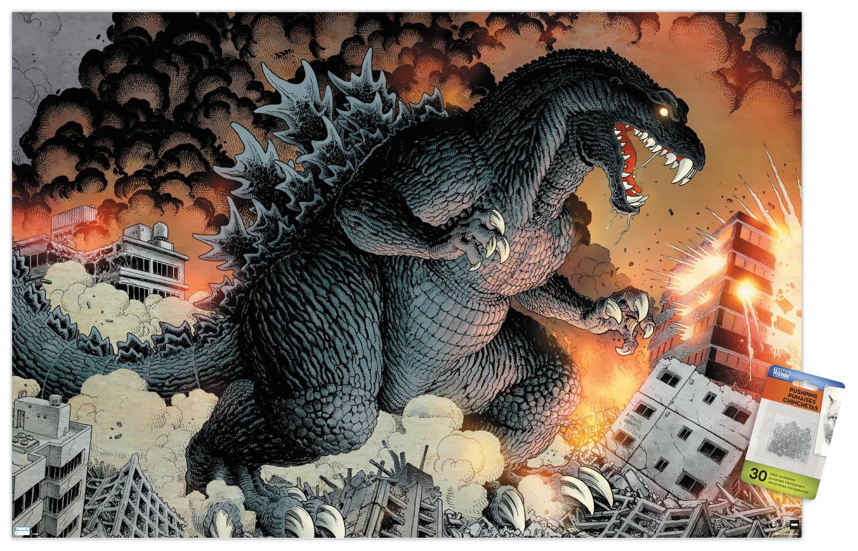 GODZILLA ゴジラ アートポスター　B1サイズ Godzilla: Comic - City Wall Poster, 22.375