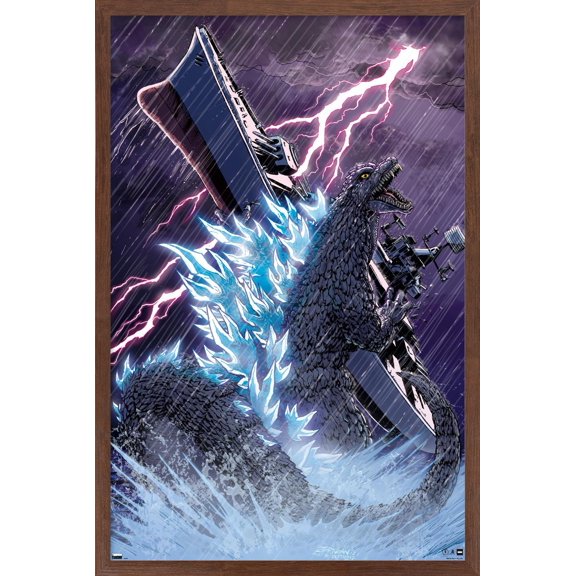 Godzilla: Comic - Lightning Wall Poster, 22.375" x 34" Framed