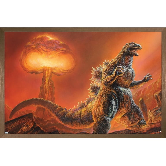 Godzilla: Comic - Nuclear Wall Poster, 14.725" x 22.375" Framed
