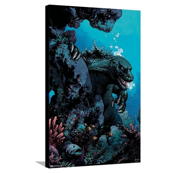 Godzilla: Comic - Ocean Canvas Wall Poster, 22.375" x 34"