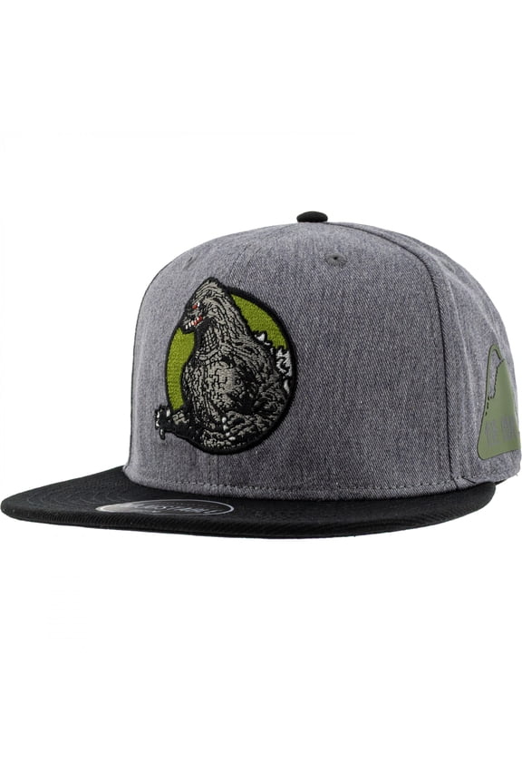 Dark Grey Embroidered Twill Snapback Hat