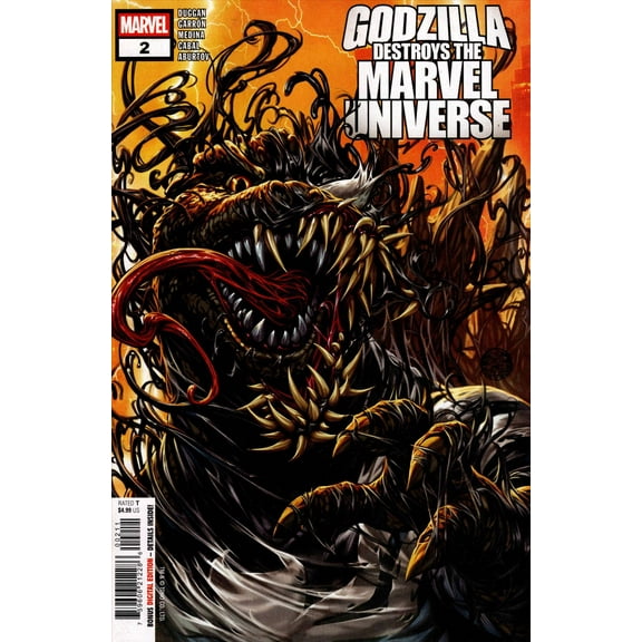 Godzilla Destroys the Marvel Universe #2 VF ; Marvel Comic Book