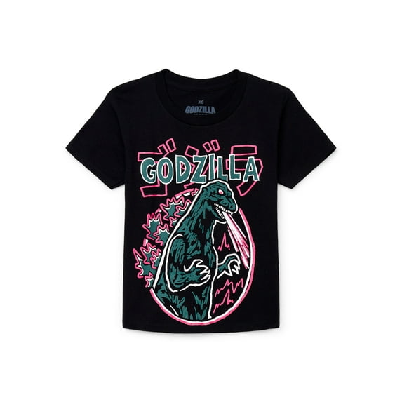 Godzilla Boys' Cotton Graphic Tee with Short Sleeves, Sizes 4-18