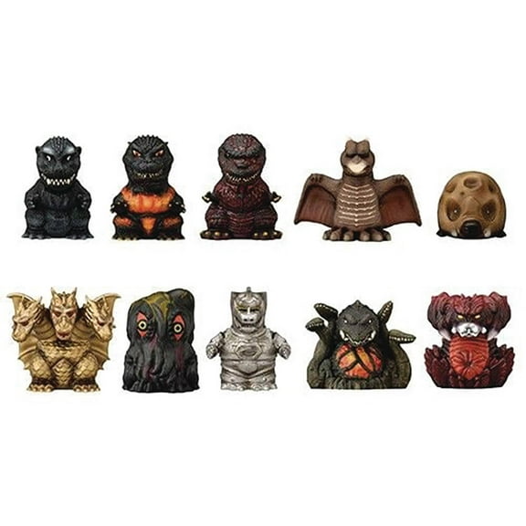 Godzilla Ensky Sofvi Finger Puppet Series 1 Set of Blind Mini Box of 10 Finger Puppets