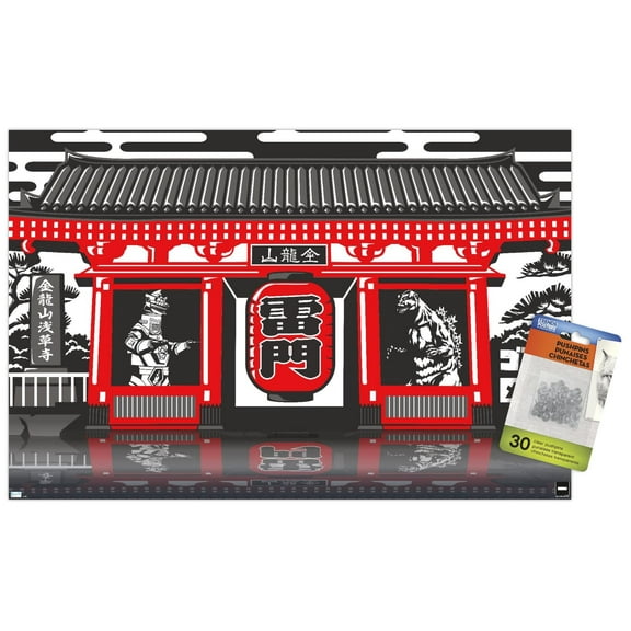 Godzilla - Fight! Wall Poster with Pushpins, 14.725" x 22.375"