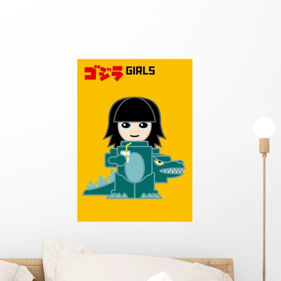 Godzilla Girl Wall Mural by Wallmonkeys Peel and Stick Graphic (18 in H x 13 in W) WM214761