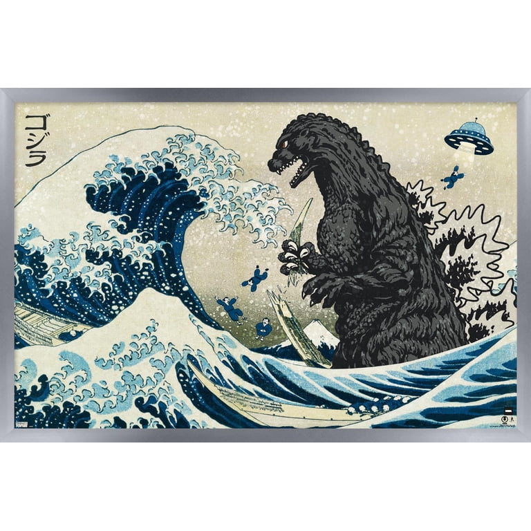 Godzilla - Great Wave Wall Poster, 22.375